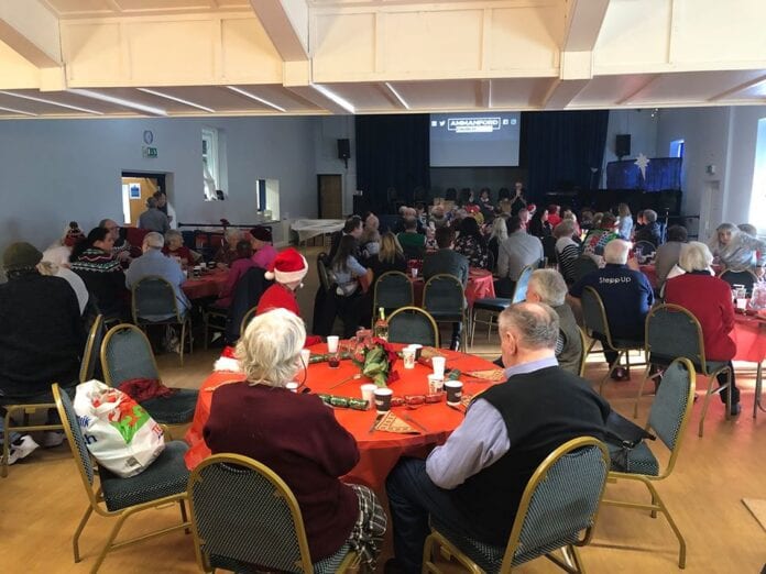 Ammanford Community Christmas Day Meal at Llandybie Memorial Hall in December 2019