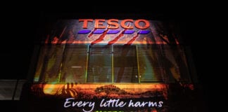 Jaguars prowl down to Tesco Swansea to highlight supermarket’s link to deforestation