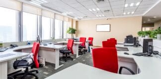 DEMAND FOR OFFICE SPACE DROPS BY HALF