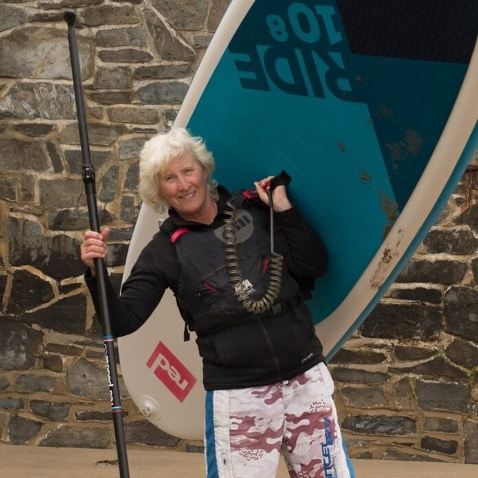 hannah with surf board