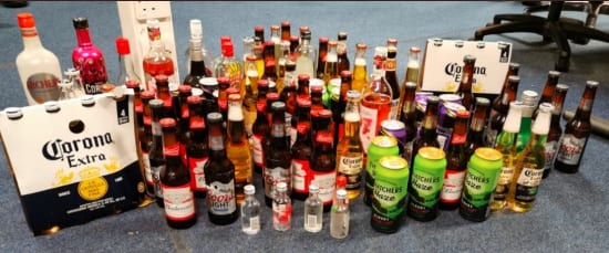 Alcohol seized