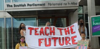 Swansea teens take to streets for climate education