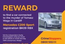 New Crimestoppers £5,000 reward to find car connected to the murder of Tomasz Waga in Cardiff