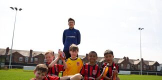 Harry Maguire goes back to his roots and surprises children at his first ever football club