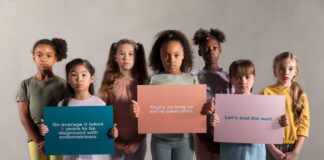 8-year-old children symbolise the shocking eight year wait for an endometriosis diagnosis in groundbreaking menstrual health campaign