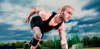Paralympian Blade runner and MBE Jonnie Peacock – ‘I struggled to walk when my stump was sore so my mum would help carry me to school’