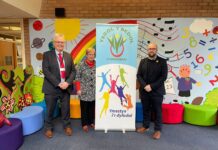 Joyce visits Ammanford school’s new autism specialist teaching facility