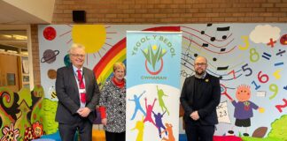 Joyce visits Ammanford school’s new autism specialist teaching facility
