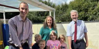Llanharan Community Project and Huw Irranca-Davies MS welcome housebuilder donation