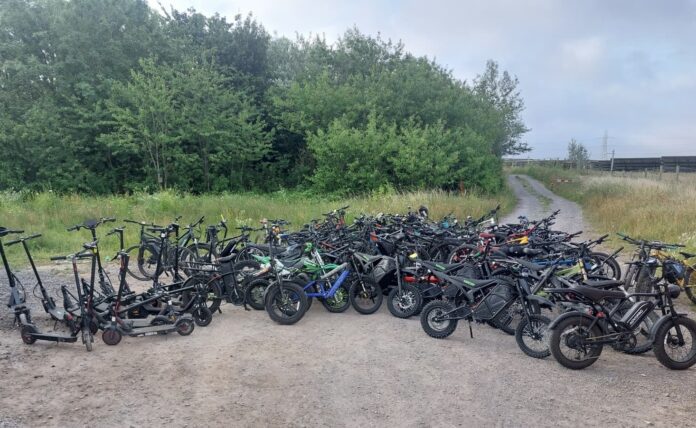 More illegal e-bikes and scooters seized and destroyed in police and council crackdown during ASB awareness week